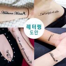 헤나타투 레터링헤나도안 수백번 재활용 가능 / 디자인확인 후 선택구매, 1개, 레4-17