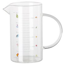 붕 규산염 베이킹 유리 측정 컵 규모 부엌 우유 내열성 전자 레인지 도구, [01] 1000ml, [01] 라이트 그레이