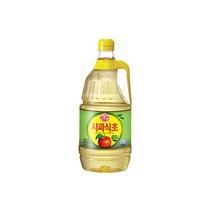 오뚜기 사과식초 1.8L 6개 숙성 조미료 소스 발효식품 (살균/건강식품/요리/술/천연/식초/가공식품/식품 추천), 1개