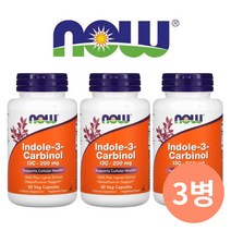 나우푸드 I3C 인돌3카비놀 200mg 베지캡슐 60정 x 3병