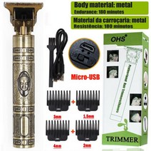 가저용 냉장고 USB 빈티지 t9 0mm 헤어 커팅 머신 트리머 남성용 전기 전문 클리퍼 이발사 무선 수염 드래곤 남성 바리깡 이발기, 03 OHS S2 Buddha