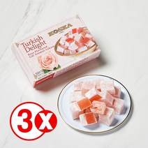 코스카 여기쿡 코스카 미니 터키쉬딜라이트 터키젤리 디저트 과자 카이막 로쿰 선물 125g x 3개, 피스타치오 125g x 3개