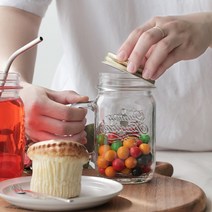 드링크자 유리병 415ml 보르미올리 드링킹자 보틀 유리컵 뚜껑 머그컵 손잡이, 보르미올리 핸들 드링크자1p