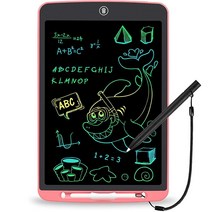 STREET WALK LCD 라이팅 테블릿 핑크 12인치 아동용 두들 보드 컬러풀 드로잉 태블릿 지울 수 있는 재사용 가능한 전기 페인팅 패드 교육적이며 교육적인 아동용 장