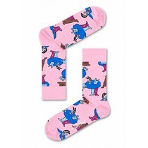 Happy Socks 남성 남자 비틀즈 레전드 블루 미니 앤 제레미 양말 파스텔 핑크 10-13, Shoe size Men 8-12 Women 10-, Lt / Pastel Pink
