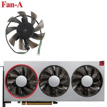 컴퓨터 CPU쿨러 XFX/Sapphire/PowerColor/MSI/Gigabyte Radeon VII GPU 냉각 팬용 75MM AMD 비디오 카드 쿨, 01 fan A_01 없음 RGB_01 Black
