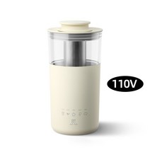 커피 메이커 내리는 기계 220V 휴대용 전기 다기능 우유 차 자동 거품기 홈 주방 블렌더, 110V white, 미국