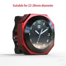 듀얼트론 썬더2 오토바이 전기 스쿠터 시계 방수 모토크로스 및 리어 뷰 액세서리, 02 clock red