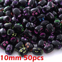 만화 웃는 얼굴 아크릴 비즈 쥬얼리 만들기위한 여러 가지 빛깔의 스페이서 4-16mm Diy 팔찌 액세서리 10-100 개, [22] 22