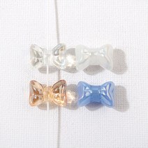 [4921-30]글라스통과형 리본 14x10mm AB 1개