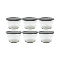 WECK 기본형 유리 저장병 370ml No.741 6p + PE뚜껑 그린레이 6p 세트, 1세트
