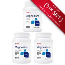 [사은품증정] GNC 마그네슘 500mg 120정 (캡슐) GNC Magnesium 500mg 120caps, [3개 SET], 3개
