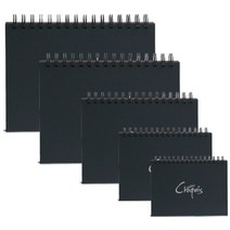 삼원 양장크로키 스케치북 스프링 블랙 105g (5종 택1), B4