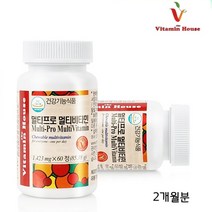 식약처인증 종합 비타민 영양제 남성 여성 멀티비타민 미네랄 츄어블 B1 B2 B6 B12 C E 엽산 나이아신 고3 수험생 중고생 20대 30대 40대 50대 온가족 추천, 1개, 1423mg*60정