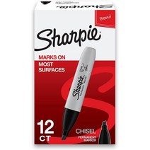 샤피 프로 인더스트리얼 유성 마커 12개입 블랙 Sharpie Industrial Permanent Marker, 1