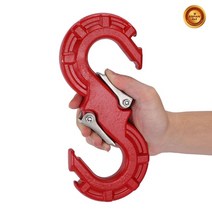 자동차견인고리 차량용견인고리 업그레이드 솔리드 단조 s 모양 빠른 구조 걸쇠 트레일러 윈치 후크 jk tj 오프로드 견인 복구 키트 4x4 액세서리, s-레드