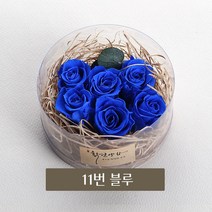 화연양화 미니장미 6개입 보존화 시들지않는생화 꽃머리, 11 블루