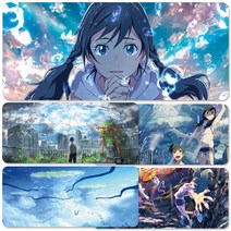 YN 날씨의아이 마우스패드 장패드 모음 게이밍 캐릭터 애니 굿즈 주문제작 아마노 히나 호다카 신카이 마코토, 사이즈 900x400mm 두께 4mm, 옵션044 날씨의아이 장패드 마우스패드