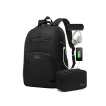 Lovevook 노트북 배낭 여성용 작업 여행 남성용 17 인치 도난 방지 컴퓨터 가방 방수 대학 책가방 비즈니스 지갑 USB 충전 포트 및 잠금 학교 학생