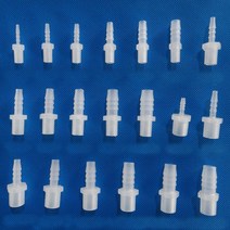 튜브 호스 니플 PP [튜빙 커넥터 피팅 연결관 밸브 콘넥터 닛블 니쁠 일자 1자 플라스틱], HN-6438(10개/팩)