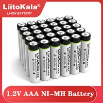 자동차 교체 대용량 LiitoKala-오리지널 AAA NiMH 배터리 1.2V 충전식 900mAh 손전등 장난감 리모컨용 4-24 개입, 24PCS 1.2V-AAA