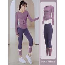 요가복 필라테스복 상하 세트 여성 기모 러닝 트레이닝 속건 스포츠 짐 긴소매