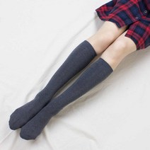 여자 무지 니삭스 반양말