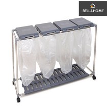 [벨라홈] 재활용 분리수거함 4단, 단품, 상세페이지 참조