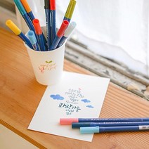 스테들러 캘리그라피 펜 3000 DUO 듀오 수성펜 붓펜, 피치 (434)
