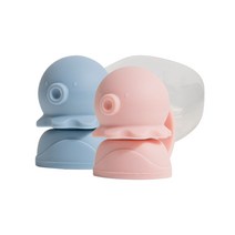 퍼기 유아 이유식 파우치토퍼 문어캡 2p, 1개, 핑크+블루