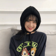데일리 양털 보넷 귀도리 모자 귀여운 양면 끈