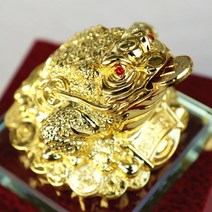 돈벼락 황금 삼족두꺼비 복두꺼비 풍수 장식품 (소) 부자되는 두꺼비 소원성취 풍수지리