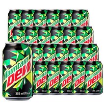 마운틴듀 355ml 24캔 탄산음료 콜라 음료수 청량음료, 마운틴듀 355ml 24캔/탄산음료/