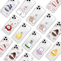 엘마 아이폰14 몽글뭉실 익명이 디자인 투명 젤리케이스