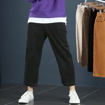 남자 9부 뒷 밴딩 코듀로이 세미 와이드 팬츠 남성 골덴 바지 S~2XL