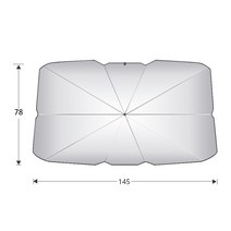 Z3JC 차량용 자외선 차단 단열 차내 접이식 파라솔, Z3JC 킹사이즈 145cm 실버 테이프 가죽 커버, 블랙