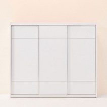 레오가구 화이트 상하라인 슬라이딩장롱/옷장 (3통구성), 양복장, 이불장, 옷봉장