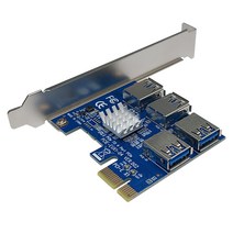 PNC PARTNER EVEREST PCIe to USB 3.0 4포트 스플리터 라이저카드 확장카드-데스크탑용, 선택없음