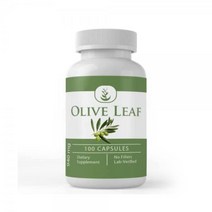124436 순수 오리지널 성분 올리브 잎 (100 캡슐) 항상 순수 첨가제 또는 필러 없음 실험실 검증, 100개 (1팩)
