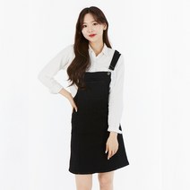 앤디모리슨 여성용 러블리 데님 멜빵 스커트