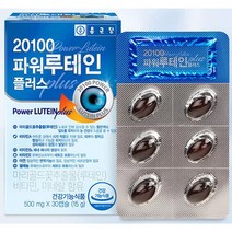 종근당 루테인 플러스 파워 500mgx60캡슐 눈에좋은영양제 눈핏줄터짐, 단품, 단품
