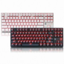 COX CK250 교체축 레드 LED 텐키리스 기계식 키보드 유선키보드, 블랙청축