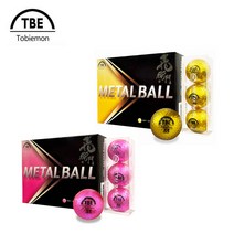 토비에몬 TBE T1 메탈 쥬얼리 2피스 골프공 공인구 12구, 쇼킹핑크