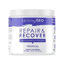 126087 SkinnyFit Repair & Recover 30인분: 여성용 BCAA 분말 분지쇄 아미노산 지구력을 지원하는 사전 운동 후 보충제 근육 회복에 도움 열대