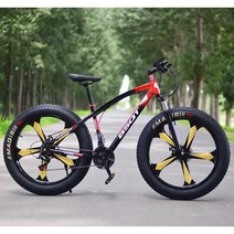 광폭자전거 광폭 자전거 오프로드 출퇴근용 26인치, 5칼 휠 블랙 블루 30단 26인치