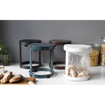 과일껍질버리기 싱크대위 작은음쓰통 신혼집 카페주방 쓰레기통 화장대청소 화장대정리 주방 뚜껑휴지통, 브라운