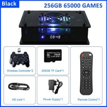 TSINGO슈퍼 콘솔 X 스 플러스 아케이 박스 듀얼 시스템 65000 게임 S905X3 C가죽 8K HD TV 비디오 플이어 PS1PSPNDSSS, CHINA, 256GB wireless black_AU Plug