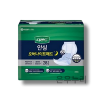 디펜드 라운드형 패드 성인용 기저귀 장시간용 취침용 속기저귀, 29x56cm 오버나이트 패드/650ml, 28개입, 5팩