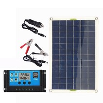 100W 태양광 패널 솔라 판넬 태양열 전지 키트 12V배터리충전용, 420*280*3mm, 패널+100A 컨트롤러 키트, 1개