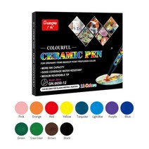 마카펜세트 화이트 마카팬 paint pens acrylic markers set or rock painting glass wood porcelain ceramic fabric, 12색-b